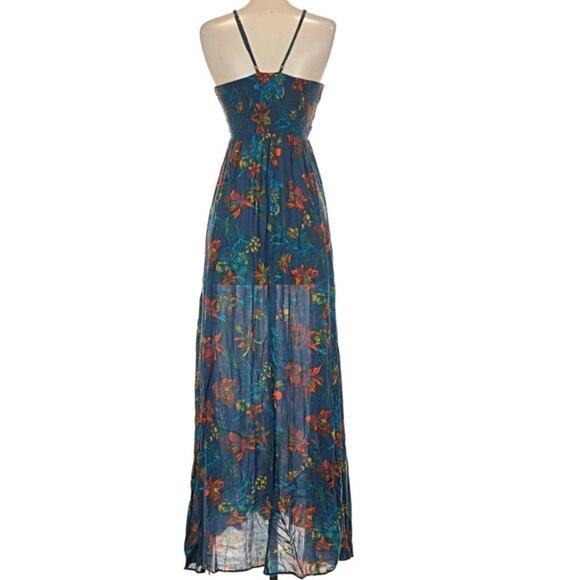 Free People One Step Ahead Maxi Dress in Blue Size Small Festival Boho - Picture 4 of 12